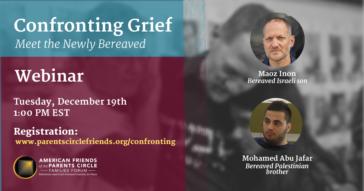 [WEBINAR] Confronting Grief: Meet the Newly Bereaved