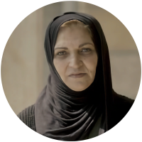 Bushra Awad masked